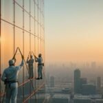 تنظيف واجهات زجاجية وأبراج